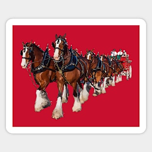 Clydesdale Eight Horse Hitch Sticker